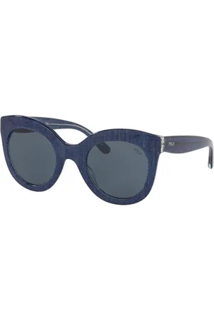 Ralph Lauren Femme, Accessoires, Bleu, Taille: ONE Size Lunettes de soleil en acétate avec verres gris et protection de catégorie 3