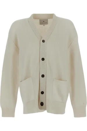Seven Gauge Homme, Pulls, Blanc, Taille: L Gilet Tricot en Laine