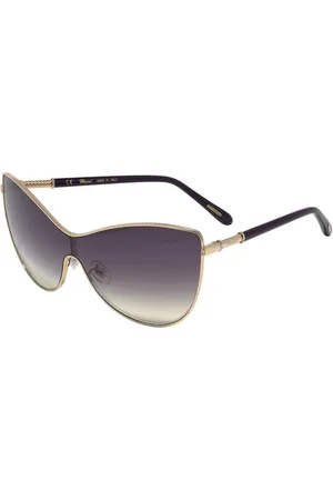 Chopard Femme, Accessoires, Jaune, Taille: ONE Size Lunettes de soleil dorées avec verre violet