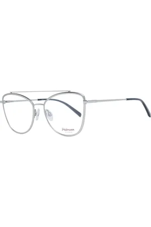 ANA HICKMANN Femme, Accessoires, Gris, Taille: ONE Size Monture Optique Aviateur Argent avec Charnière à Ressort