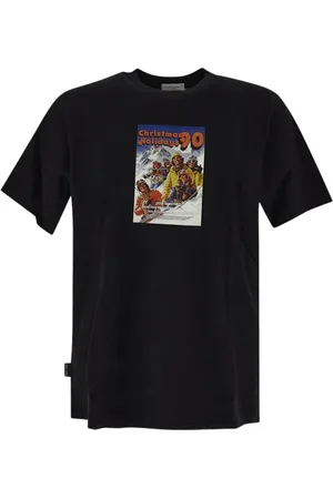 Family First Homme, Tops, Noir, Taille: M T-shirt en coton pour les vacances en famille