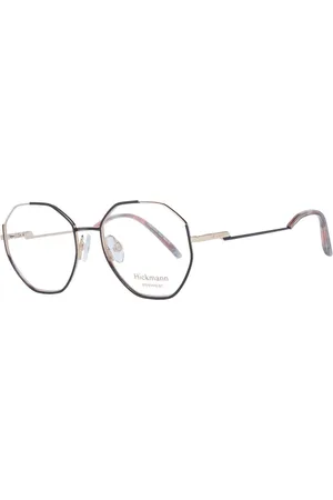 ANA HICKMANN Femme, Accessoires, Jaune, Taille: ONE Size Monture Optique Ronde en Métal Doré pour Femmes