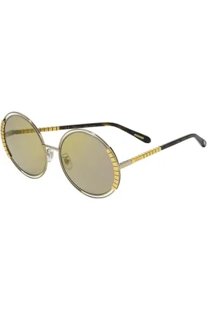Chopard Femme, Accessoires, Jaune, Taille: ONE Size Lunettes de soleil dorées avec miroir pour femmes