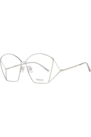ANA HICKMANN Femme, Accessoires, Jaune, Taille: ONE Size Lunettes Optiques Carrées en Métal Doré avec Étui
