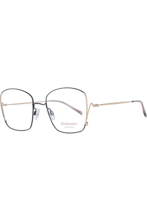 ANA HICKMANN Femme, Accessoires, Noir, Taille: ONE Size Montures Optiques Carrées en Métal Noir pour Femmes