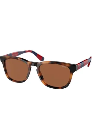 Ralph Lauren Homme, Accessoires, Brun, Taille: ONE Size Lunettes de soleil à monture en acétate avec cadran
