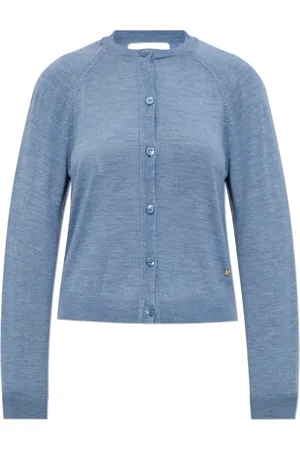 Moschino Femme, Pulls, Bleu, Taille: 34 FR Cardigan avec découpe