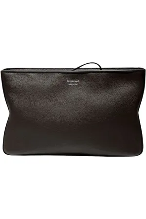 Salvatore Ferragamo Femme, Pre-owned, Brun, Taille: ONE Size Pre-owned Cuir pochettes-minaudieres