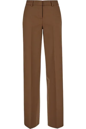 LARDINI Femme, Pantalons, Brun, Taille: 40 FR Pantalon Classique en Laine