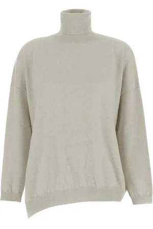 GENTRYPORTOFINO Femme, Pulls, Blanc, Taille: 42 FR Tricot de Luxe en Cachemire