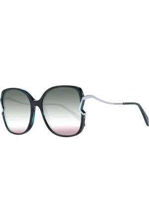 ANA HICKMANN Femme, Accessoires, Vert, Taille: ONE Size Lunettes de Soleil Carrées en Acétate Vert avec Verres Dégradés