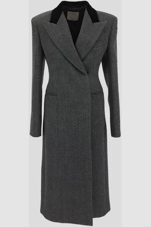 Sportmax Femme, Manteaux, Gris, Taille: 38 FR Manteau Liuto en Laine Vierge