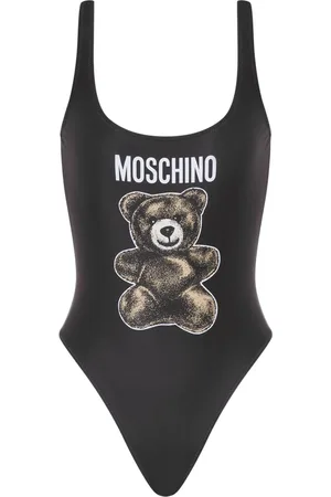 Moschino Femme, Maillots de bain, Noir, Taille: 38 FR Vêtements noirs de mer avec impression de logo