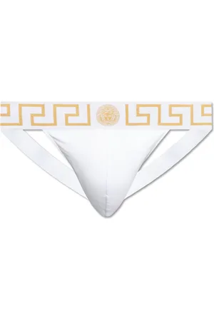 VERSACE Homme, Sous-vêtements, Blanc, Taille: 2XL Jockstraps en coton