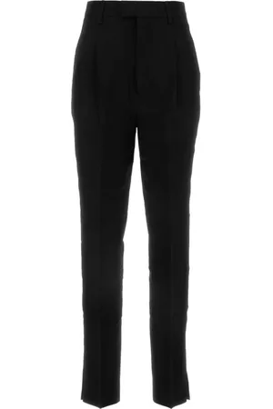 Ami Femme, Pantalons, Noir, Taille: 38 FR Pantalon en laine noire