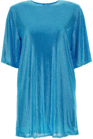 GIUSEPPE DI MORABITO Femme, Robes, Bleu, Taille: 38 FR Robe T-shirt en Maille Ornée