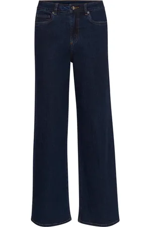 Kaffe Femme, Jeans, Bleu, Taille: 38 FR Jean Taille Haute Bleu Foncé