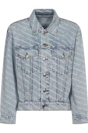 Alexander Wang Femme, Vestes, Bleu, Taille: 36 FR Veste à logo Falling Back