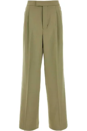 Ami Femme, Pantalons, Vert, Taille: 36 FR Pantalon Vert en Mélange Viscose