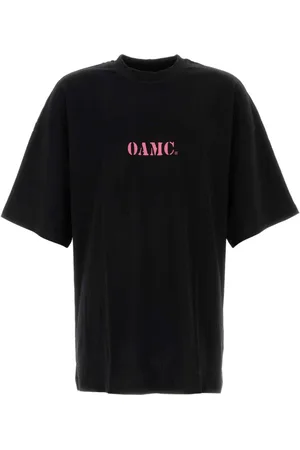 OAMC Homme, Tops, Noir, Taille: S T-shirt en Coton Noir Classique