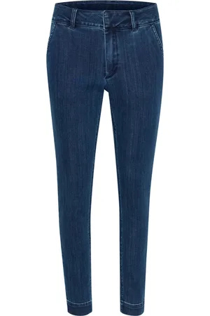 Kaffe Femme, Jeans, Bleu, Taille: 44 FR Jean Denim Bleu Foncé 7/8