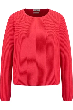 Fynch-Hatton Femme, Pulls, Rouge, Taille: 42 FR Pull en Coton O-Neck