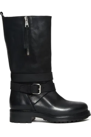 Strategia Femme, Chaussures, Noir, Taille: 38 EU Botte en cuir noir