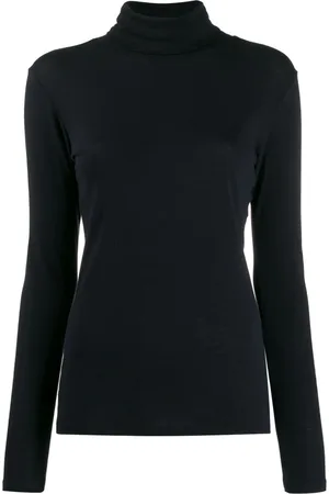 Majestic Femme, Pulls, Bleu, Taille: 40 FR Pull col roulé bleu marine