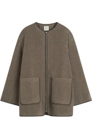 Totême Femme, Vestes, Vert, Taille: 44 FR Veste en laine au design chic
