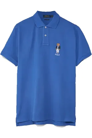 Ralph Lauren Homme, Tops, Bleu, Taille: S Polo Brodé Ours Preppy