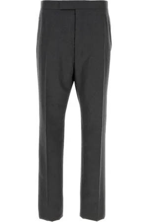 Thom Browne Homme, Pantalons, Gris, Taille: S Pantalon en laine graphite
