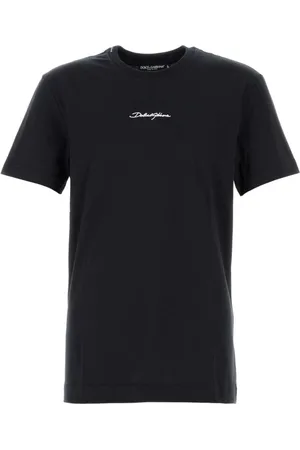 Dolce & Gabbana Homme, Tops, Bleu, Taille: S T-shirt en Coton Bleu Nuit