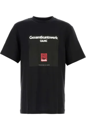 OAMC Homme, Tops, Noir, Taille: S T-shirt en Coton Noir Classique