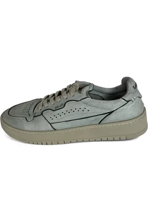 Lemargo Homme, Chaussures, Gris, Taille: 44 EU Baskets Stone-Washed en Cuir Gris
