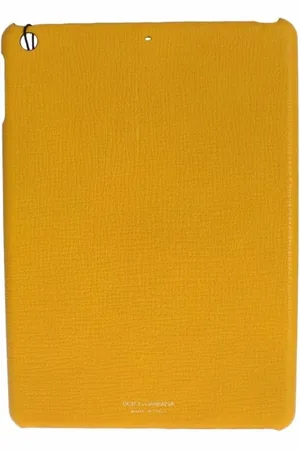Dolce & Gabbana Femme, Accessoires, Jaune, Taille: ONE Size Étui tablette en cuir jaune