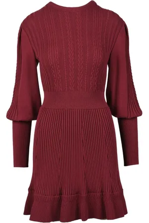 ANTONINO VALENTI Femme, Robes, Rouge, Taille: 38 FR Robe Élégante Femme Viscose Polyester