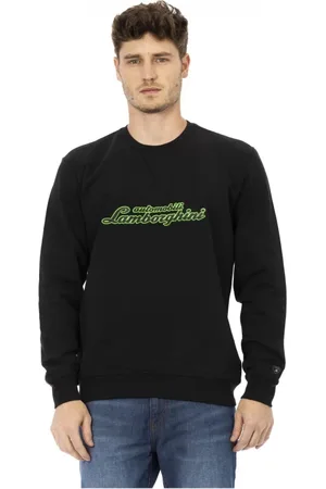 AUTOMOBILI LAMBORGHINI Homme, Sweatshirts et sweats à capuche, Noir, Taille: S SweaT-shirt col rond avec impression frontale