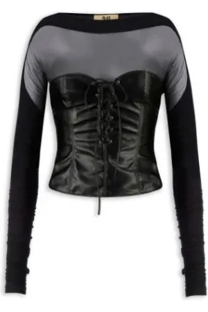 ANIYE BY Femme, Tops, Noir, Taille: 36 FR Haut Noir pour Femmes