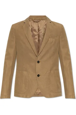 OFFICINE GENERALE Homme, Vestes, Brun, Taille: L Blazer avec finition en lin