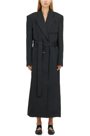 UMA WANG Femme, Manteaux, Noir, Taille: 38 FR Manteau Cecil ceinturé