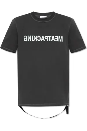 Helmut Lang Homme, Tops, Gris, Taille: S T-shirt avec impression