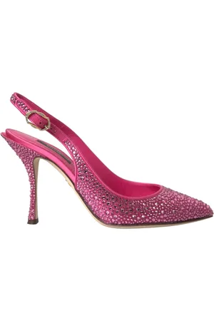 Dolce & Gabbana Femme, Chaussures, Rose, Taille: 36 EU Cristal Rose Slingback Escarpins Chaussures