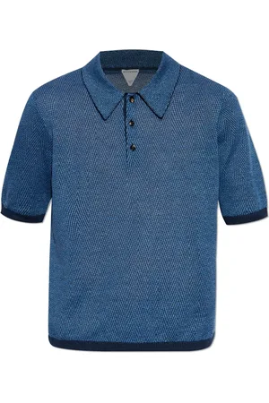 Bottega Veneta Homme, Tops, Bleu, Taille: L Polo à motifs