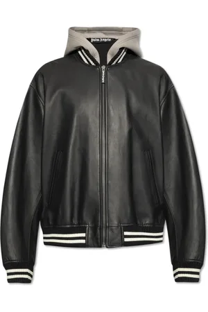 Palm Angels Homme, Vestes, Noir, Taille: M Veste en cuir