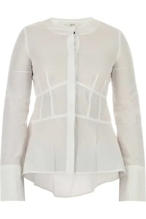CO Femme, Blouses et Chemises, Blanc, Taille: 36 FR Chemise Popeline Blanche Style Classique