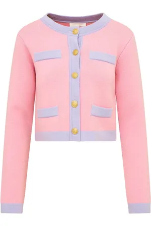 LOVESHACKFANCY Femme, Pulls, Rose, Taille: 38 FR Cardigan Elif chic en Peony