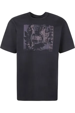 Belstaff Homme, Tops, Noir, Taille: 2XL T-shirt en Jersey de Coton Noir avec Logo