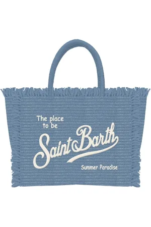 MC2 SAINT BARTH Femme, Sacs, Bleu, Taille: ONE Size Paille Colette Sac de Plage Bleu Denim