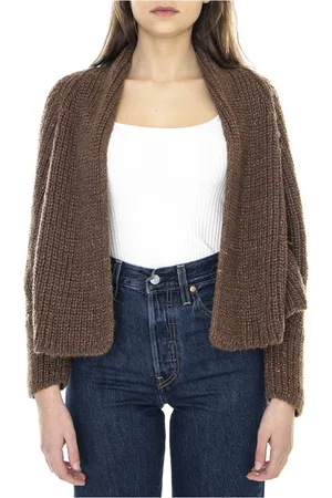Alessia Santi Femme, Pulls, Brun, Taille: 36 FR Cardigan Pull Automne/Hiver Marron