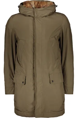 Paul & Shark Homme, Manteaux, Vert, Taille: 6XL Parka à capuche avec doublure en fourrure de lapin